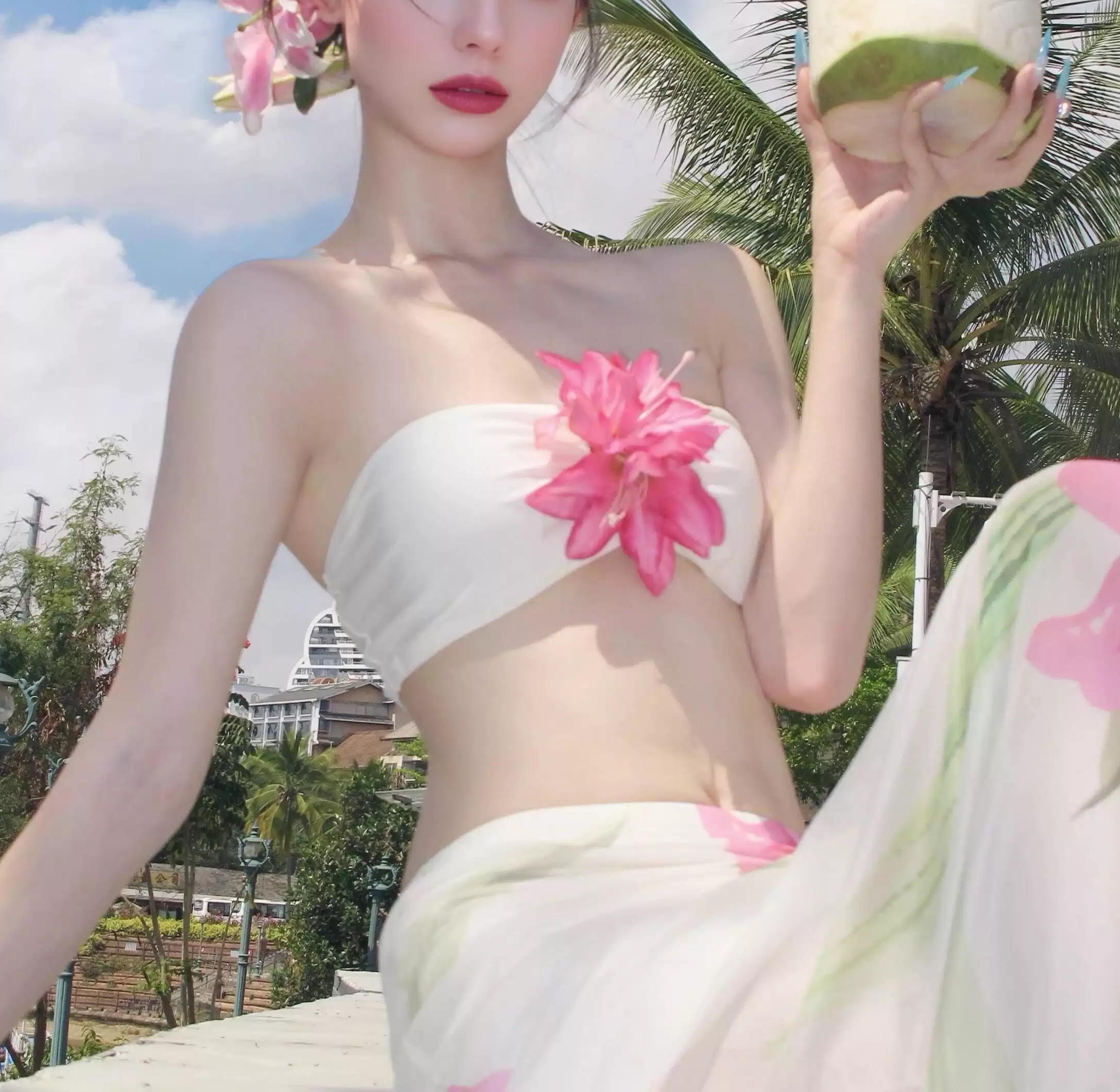 Flower Niche Pure Desire Split Swimsuit Sexy Slim Hot Spring Holiday Bikini