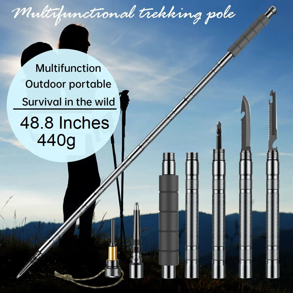 Rhino USA Tactical Hiking Stick - Essential Camping Gear for Hiking & Trekking