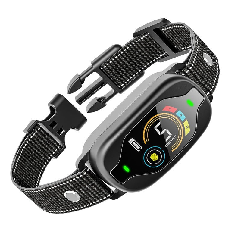 New color screen barking control device, rechargeable waterproof pet electric shock collar, automatic anti-barking dog, intelligent barking control