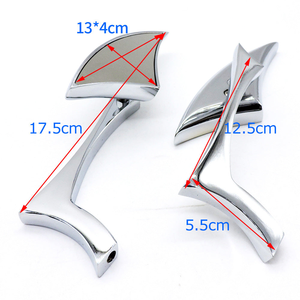Lightning inverted triangle Motorcycle modified rearview mirror