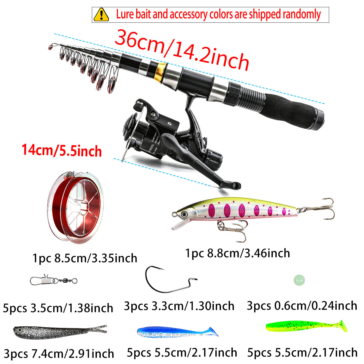 Professional fishing rod set
