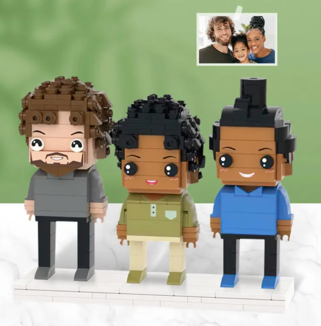 Valentine's Day Gifts Full Body Customizable 1-4 People Custom Brick Figures Small Particle Block