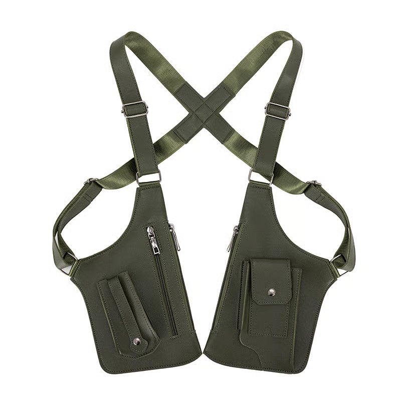 Adjustable Underarm Shoulder Bag for Men and Women - Anti-theft Hidden Storage for Cell Phones and Other Hunting and Outdoor Gear, Premium Leather. Crossbody Fanny Pack Lightweight Pockets