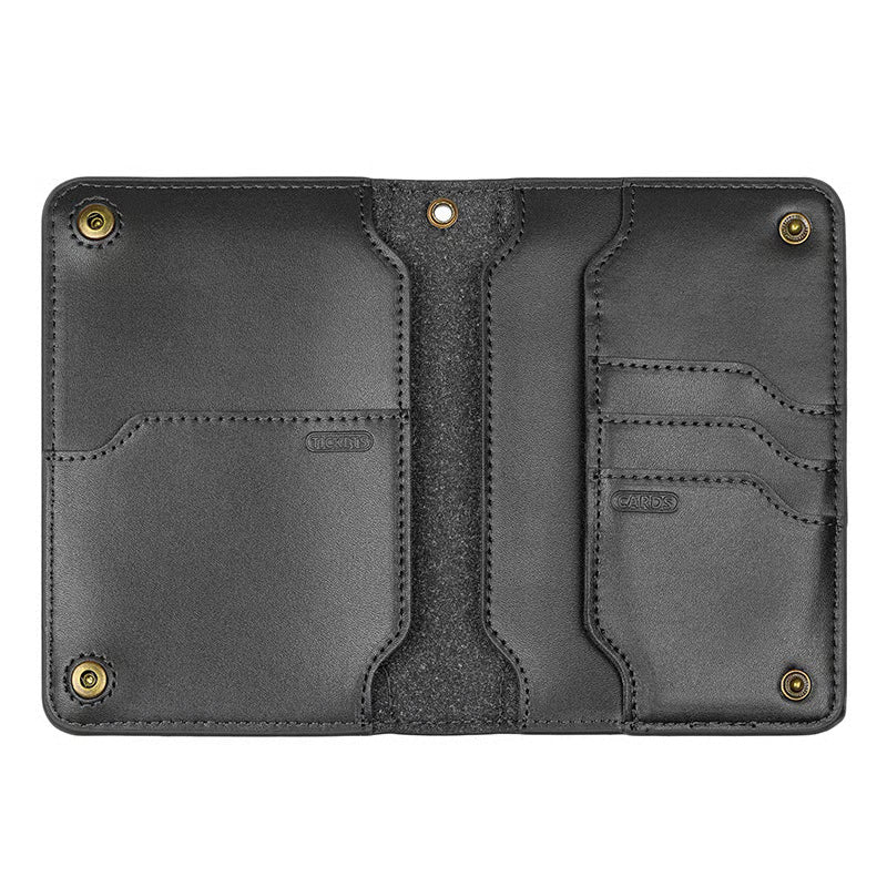 Cowhide multifunctional wallet passport bag travel ticket storage passport holder