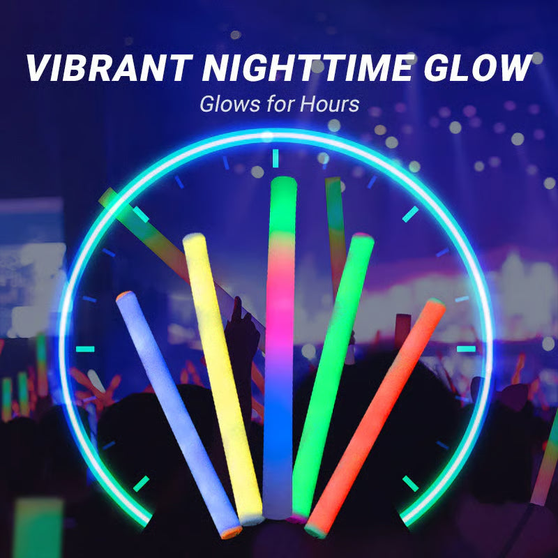 Vibrant LED Foam Glow Sticks