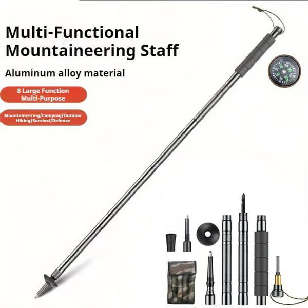 Rhino USA Tactical Hiking Stick - Essential Camping Gear for Hiking & Trekking