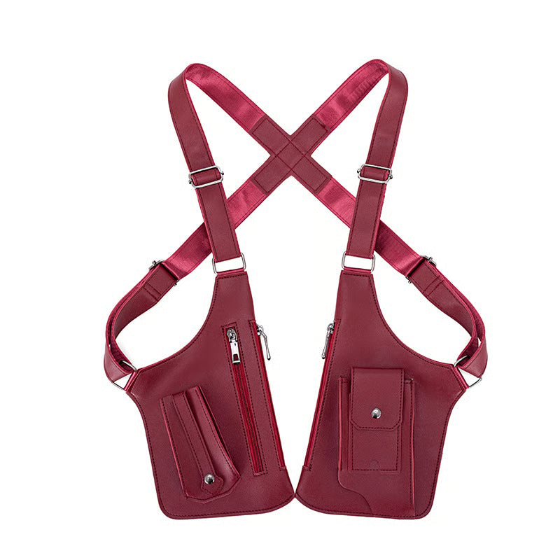 Adjustable Underarm Shoulder Bag for Men and Women - Anti-theft Hidden Storage for Cell Phones and Other Hunting and Outdoor Gear, Premium Leather. Crossbody Fanny Pack Lightweight Pockets