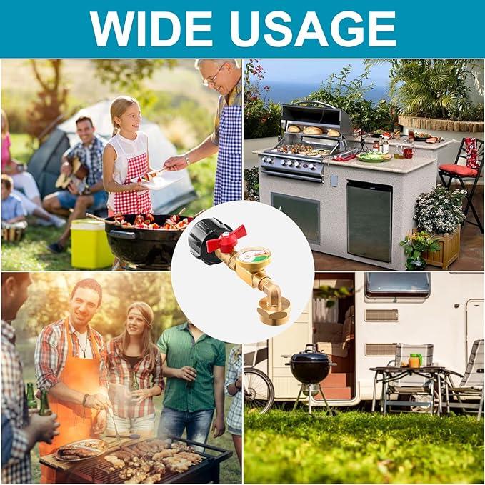 Gear-Globe®🔥LAST DAY 50% OFF - Top-Rated Propane Refill Elbow Adapter (With Tank Gauge) M3