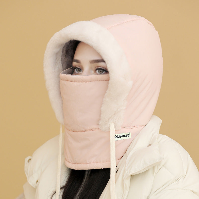 โ๏ธ Plush-Lined Thermal Hat with Face Mask - Full Head & Face Protection for Extreme Cold, Unisex Comfort for Skiing/Mountaineering ๐๏ธ๐ฅ