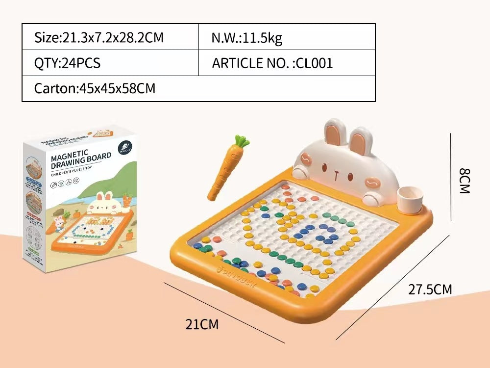Educational magnetic drawing board