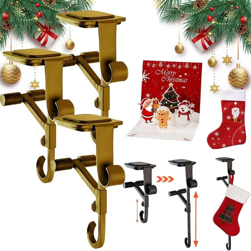2 In 1 Adjustable Christmas Garland and Stocking Hanger