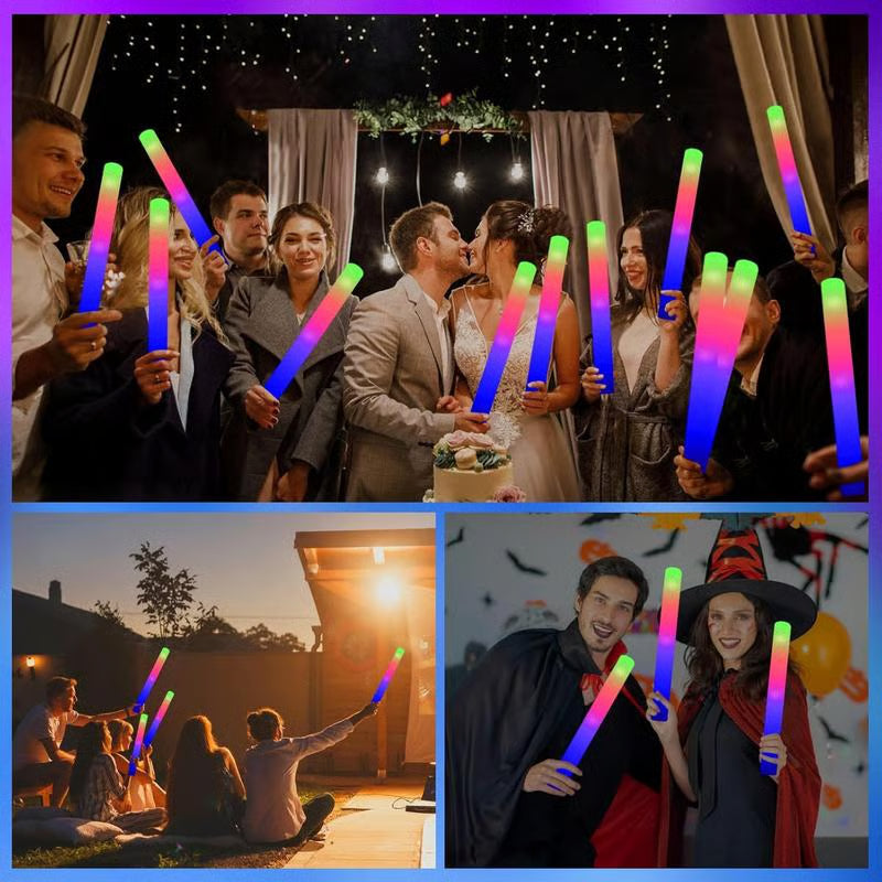 Vibrant LED Foam Glow Sticks