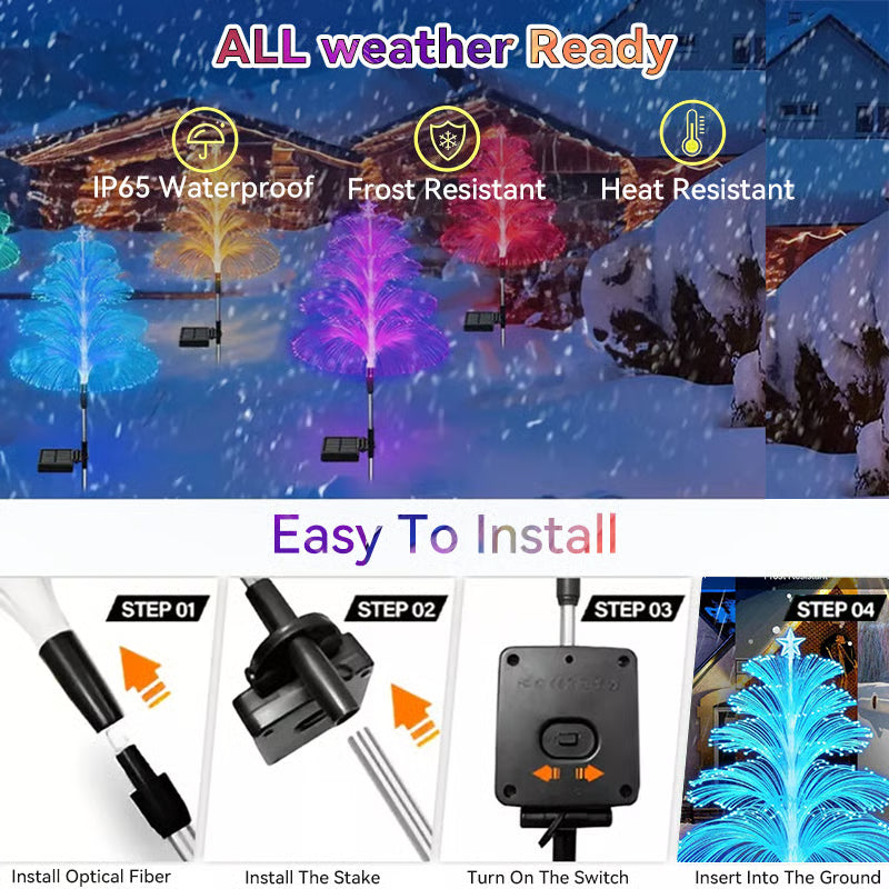 Seven Colors Gradient Solar Christmas Tree Light