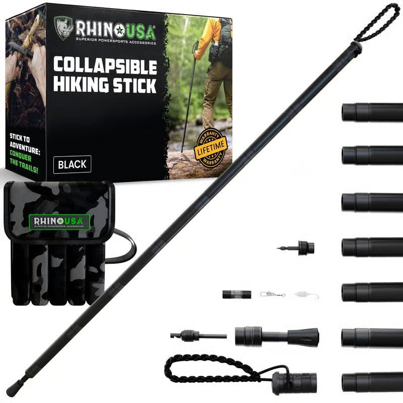 Rhino USA Tactical Hiking Stick - Essential Camping Gear for Hiking & Trekking