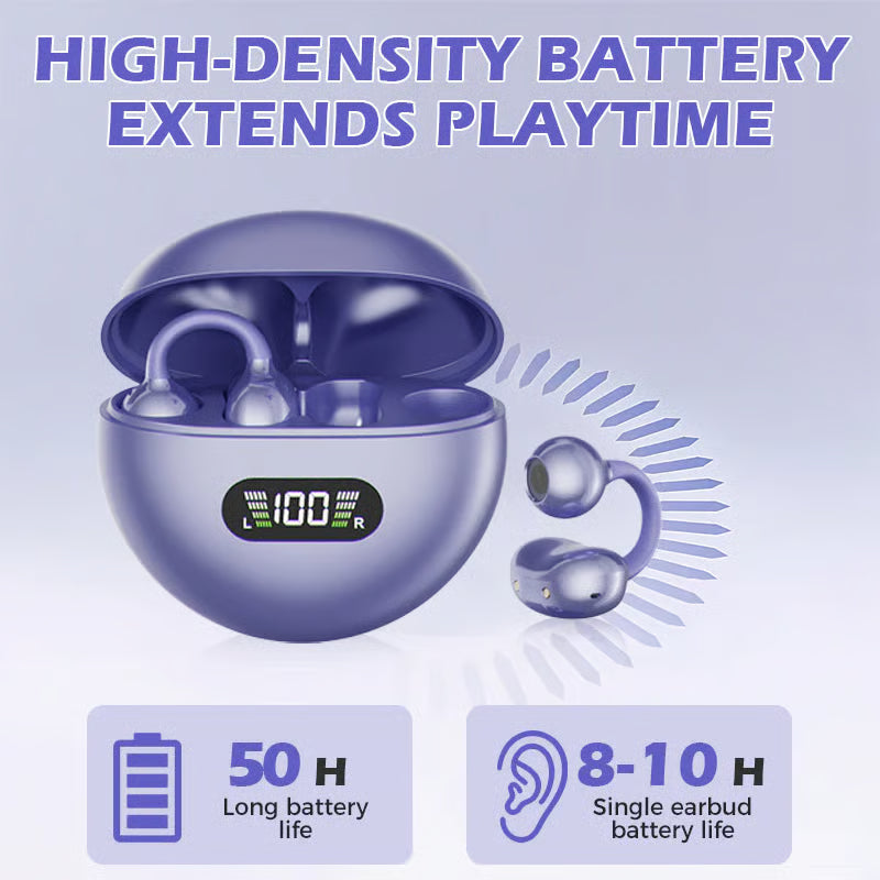 Comfort Open-Ear Clip-On Bluetooth Earbuds