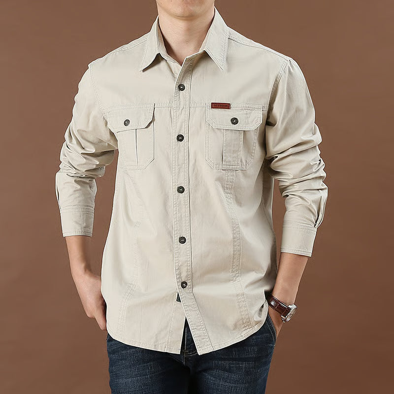 Men's plain cotton casual shirt👔