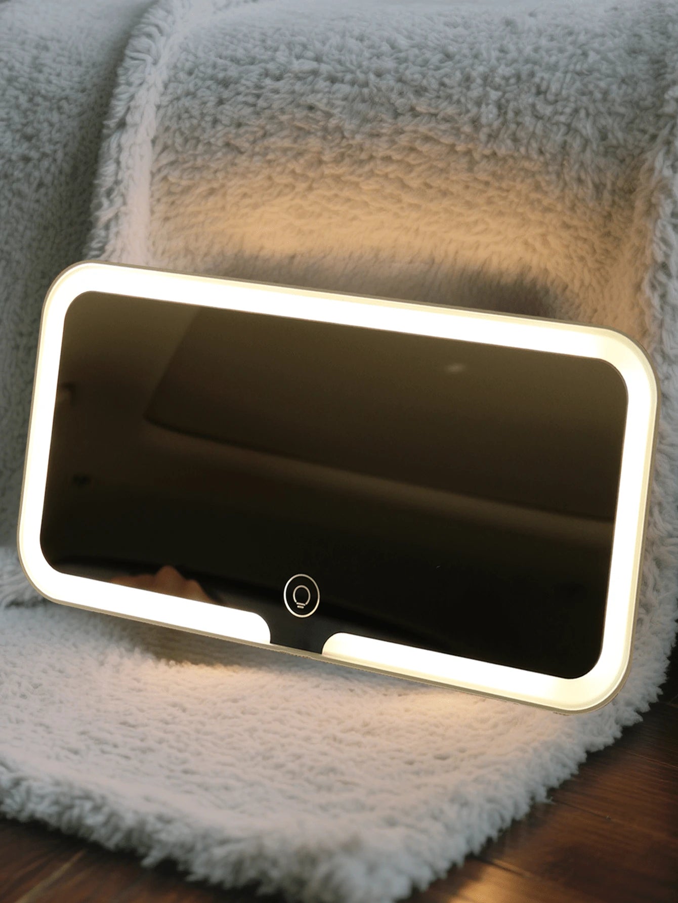 LED-Lit Detachable Car Makeup Mirror With Light - Convenient Interior Vanity Mirror For Passenger Side, Ideal For Quick Touch-Ups, Compatible With Various Vehicles, Car Mirror Hanging Accessories