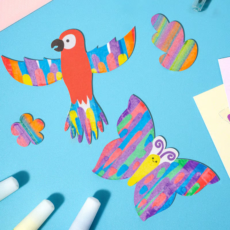 🎃Cartoon Colorful Painting Set with Scraper for Kids🎨