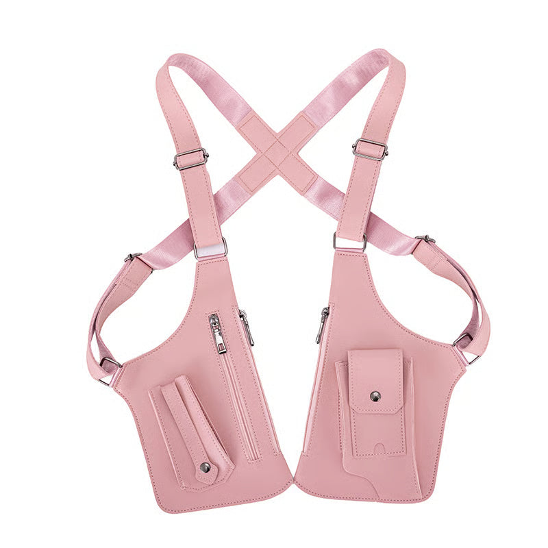 Adjustable Underarm Shoulder Bag for Men and Women - Anti-theft Hidden Storage for Cell Phones and Other Hunting and Outdoor Gear, Premium Leather. Crossbody Fanny Pack Lightweight Pockets