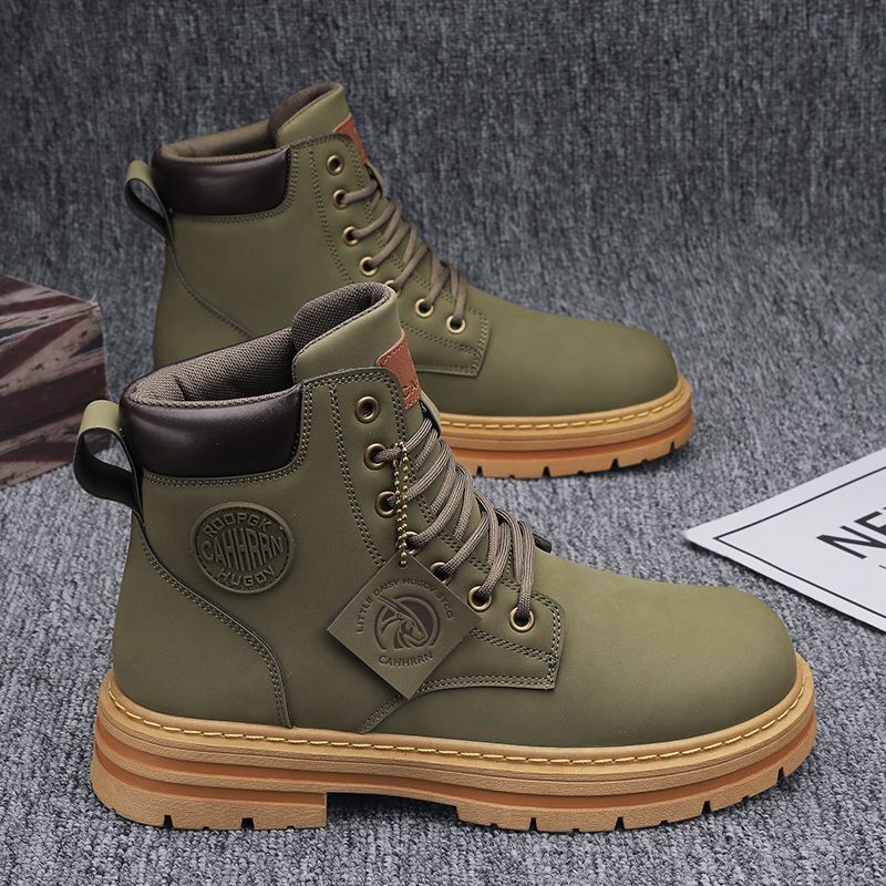 Autumn and winter men's large size Martin boots workwear waterproof non-slip hiking shoes construction site labor protection shoes