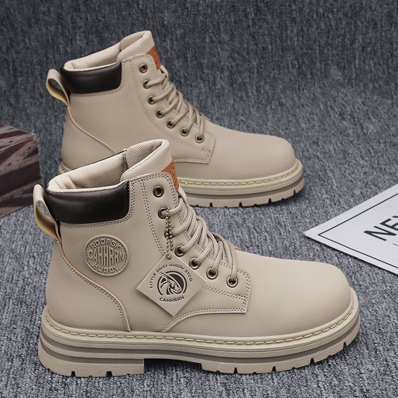 Autumn and winter men's large size Martin boots workwear waterproof non-slip hiking shoes construction site labor protection shoes