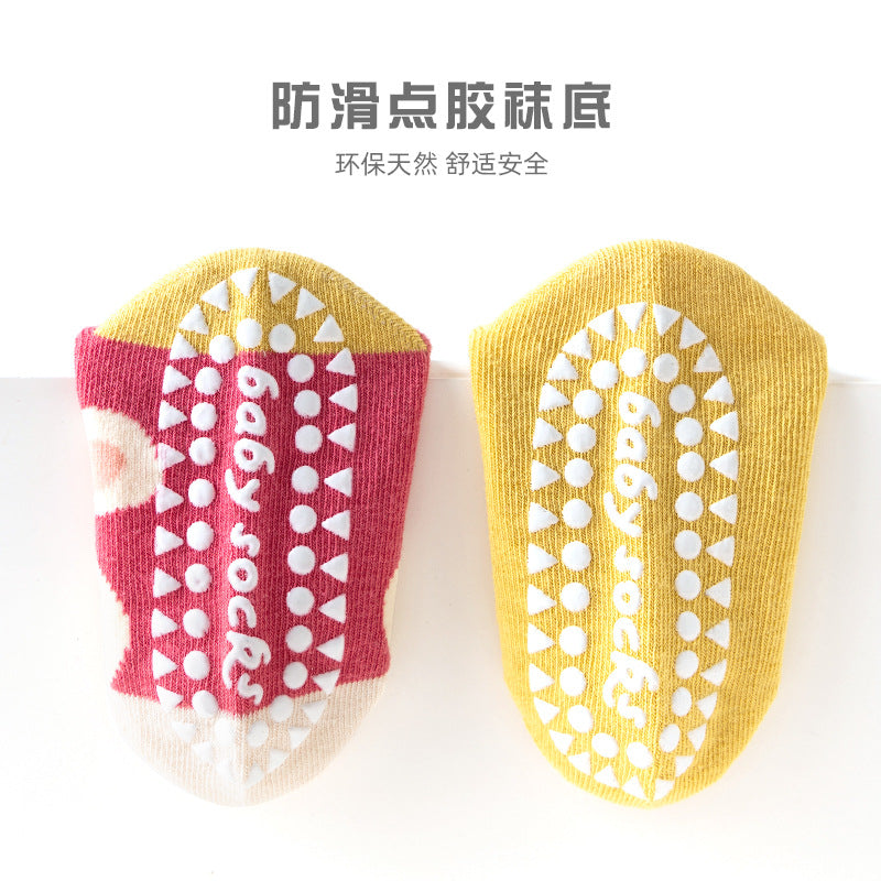 Children's socks floor socks 1-12 years old middle and large children's cotton socks non-slip（10 pairs per pack）
