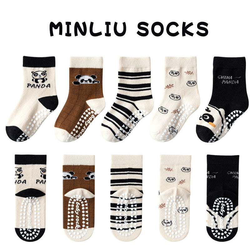 Children's socks floor socks 1-12 years old middle and large children's cotton socks non-slip（10 pairs per pack）