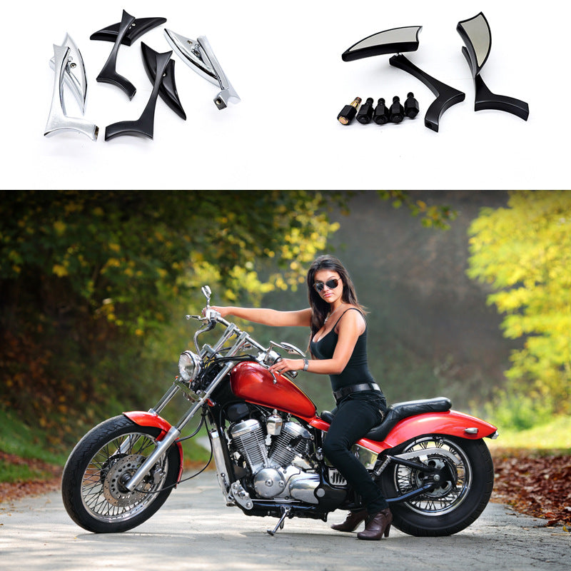 Lightning inverted triangle Motorcycle modified rearview mirror