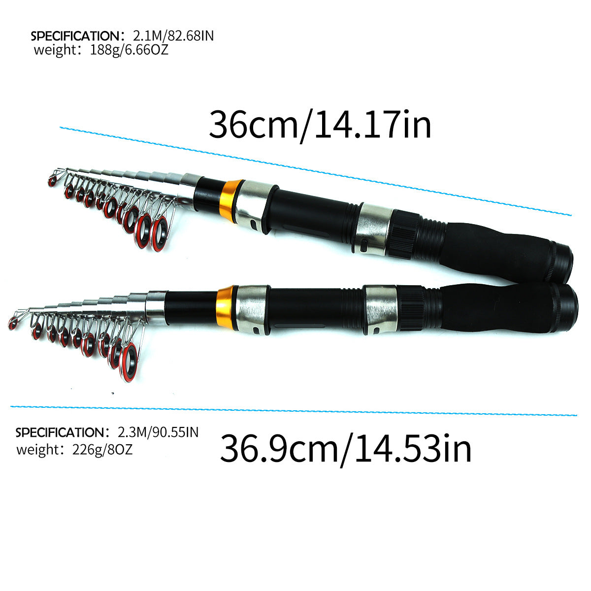 Professional fishing rod set