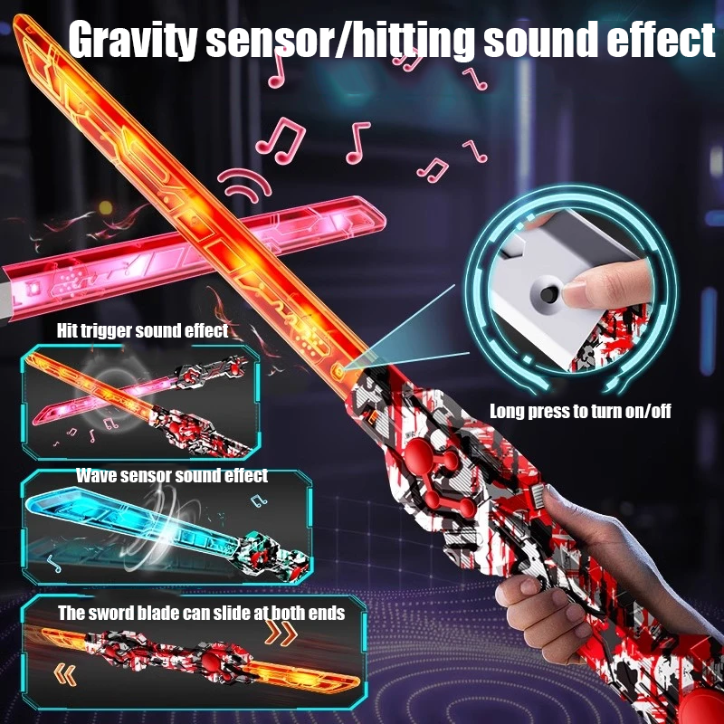Birthday Gift Cool Double Head Telescopic Laser Sword Star Wars Children's Toy Knife Boy Luminous Sword Flash Sword