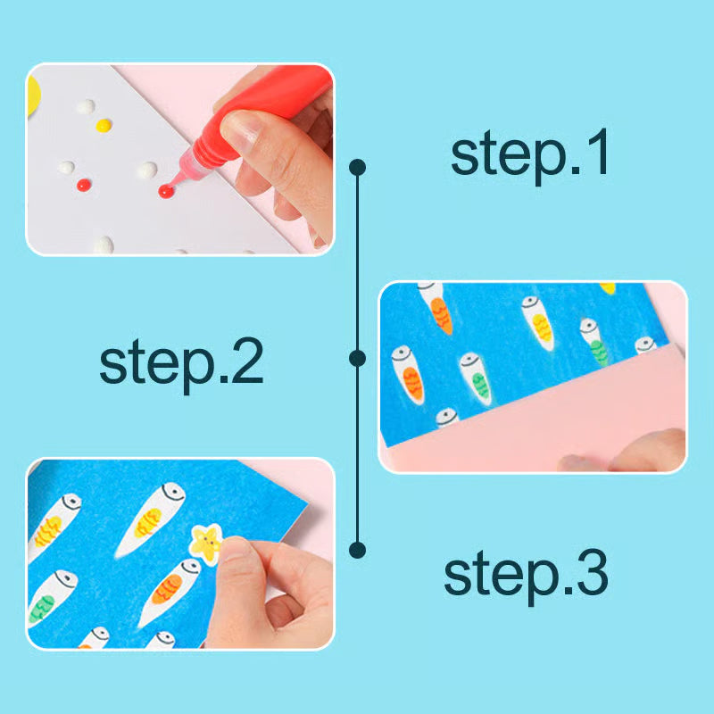 🎃Cartoon Colorful Painting Set with Scraper for Kids🎨