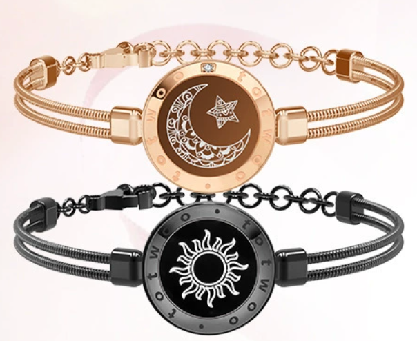 Sun & Moon Touch Bracelets with Snake Chain（Free gift box packaging as a gift）
