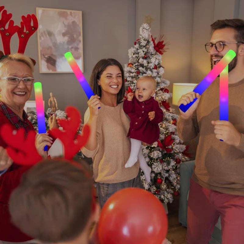 Vibrant LED Foam Glow Sticks