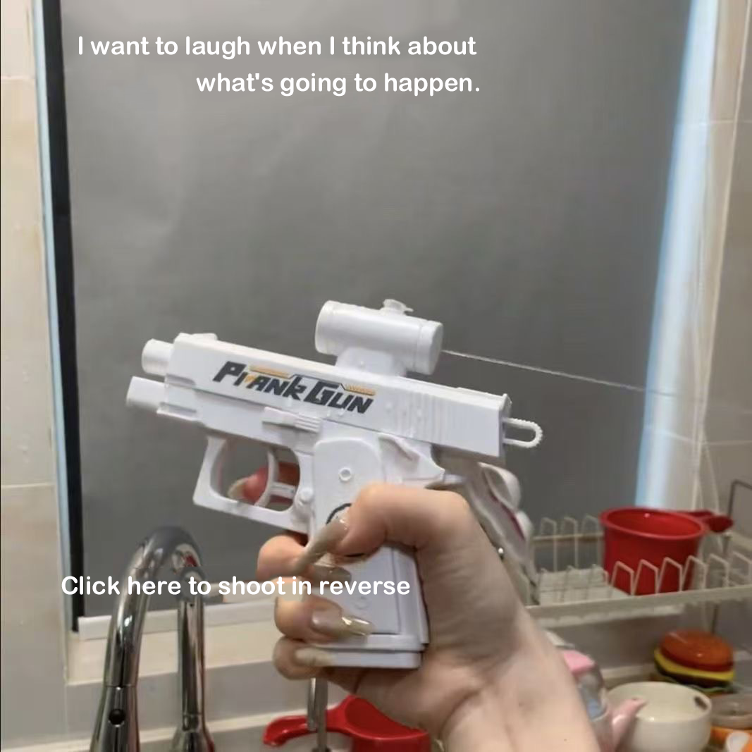 Creative double-sided reverse water spray gun