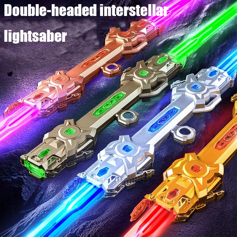 Birthday Gift Cool Double Head Telescopic Laser Sword Star Wars Children's Toy Knife Boy Luminous Sword Flash Sword