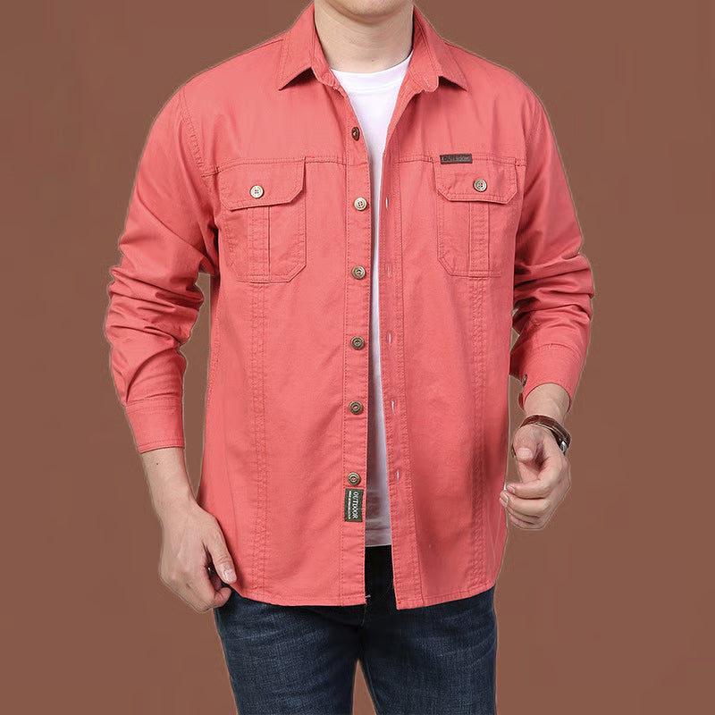 Men's plain cotton casual shirt👔