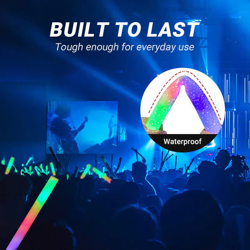 Vibrant LED Foam Glow Sticks