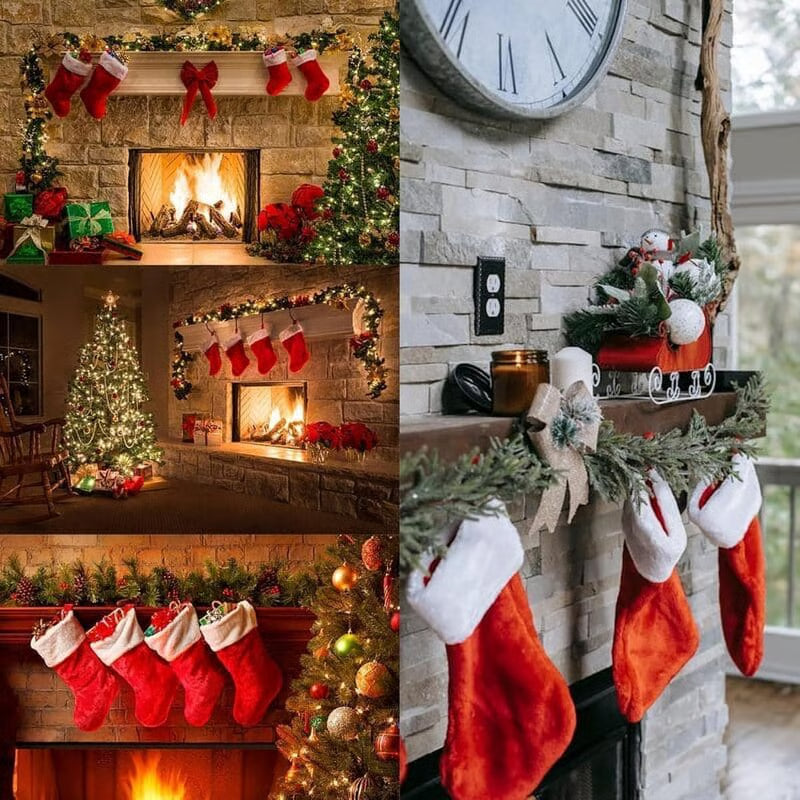 2 In 1 Adjustable Christmas Garland and Stocking Hanger