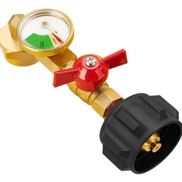Gear-Globe®🔥LAST DAY 50% OFF - Top-Rated Propane Refill Elbow Adapter (With Tank Gauge) M3