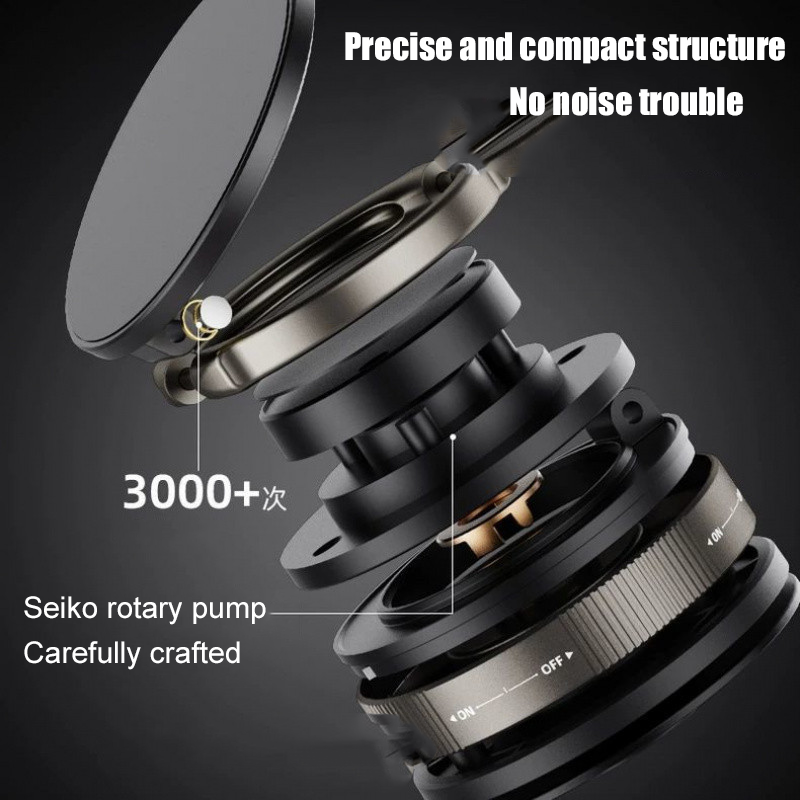 Magnetic mobile phone holder foldable, lifting and rotating multifunctional vacuum adsorption car holder