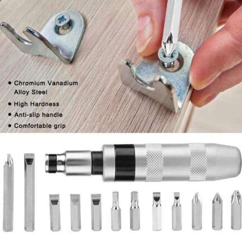 13PCS Heavy-Duty Impact Driver Set – CR-V Steel | Anti-Rust | Professional Grade