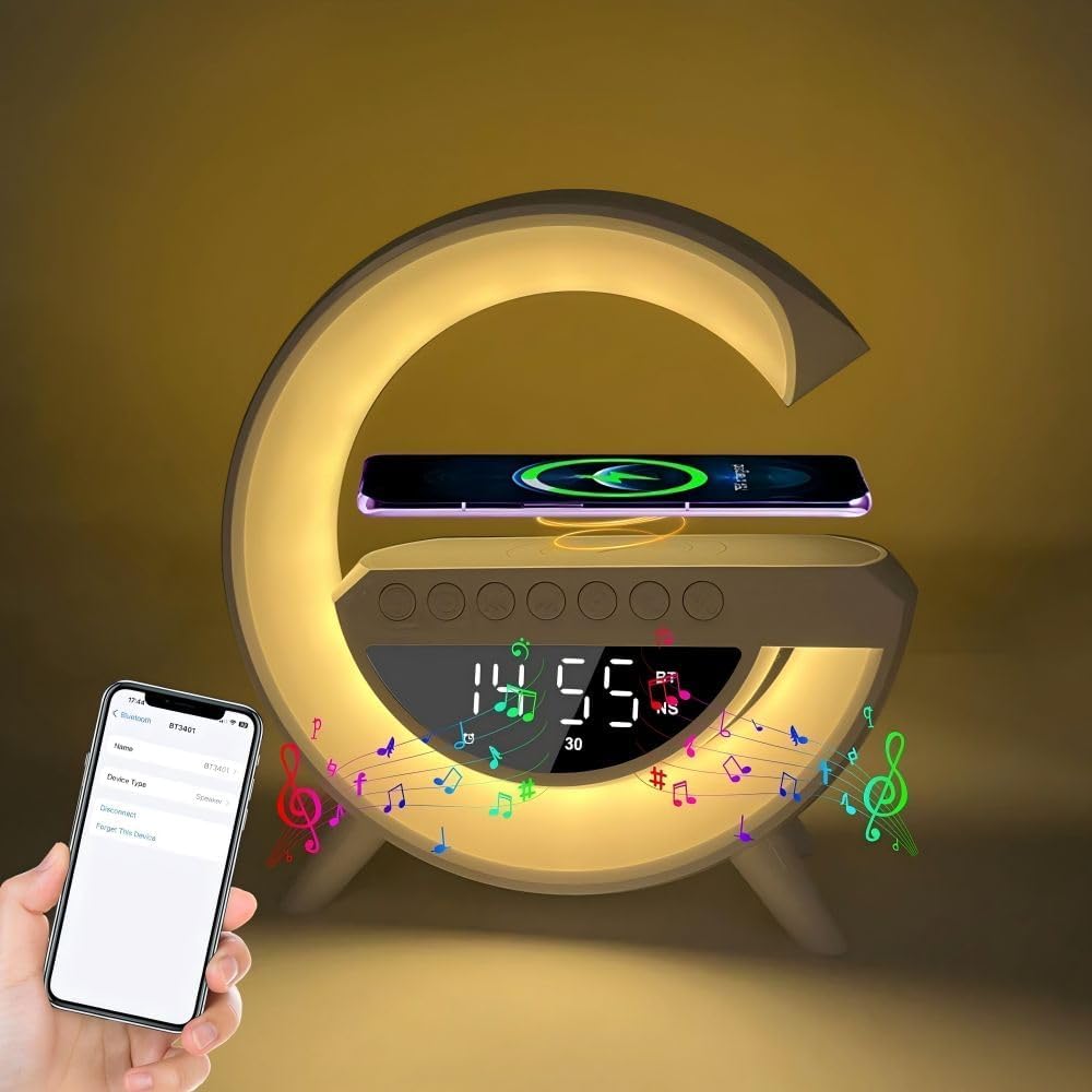 4-in-1 Bluetooth ambient light speaker + wireless charging