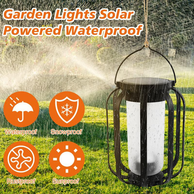 11.4 inch Solar lantern outdoor light with base