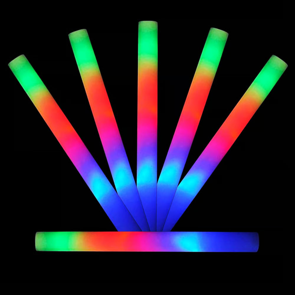 Vibrant LED Foam Glow Sticks