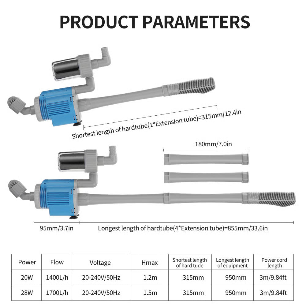 360GPH Electric Aquarium Gravel Cleaner