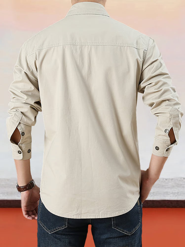 Men's plain cotton casual shirt👔