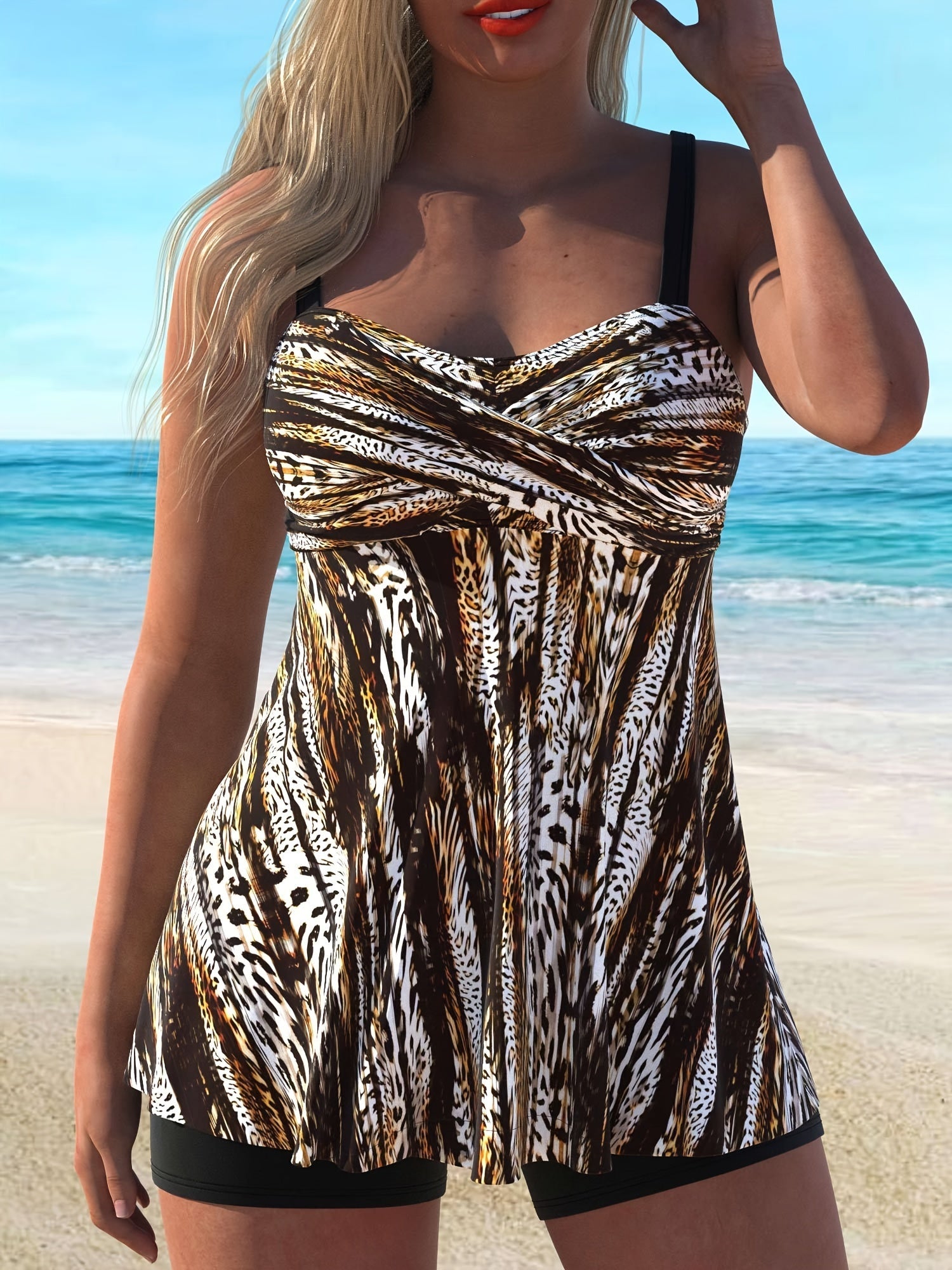 Women's Two-piece Casual Swimsuit P107 Decoral,Women's Two-piece Casual Swimsuit P107 Decoral,Women's Two-piece Casual Swimsuit P107 Decoral