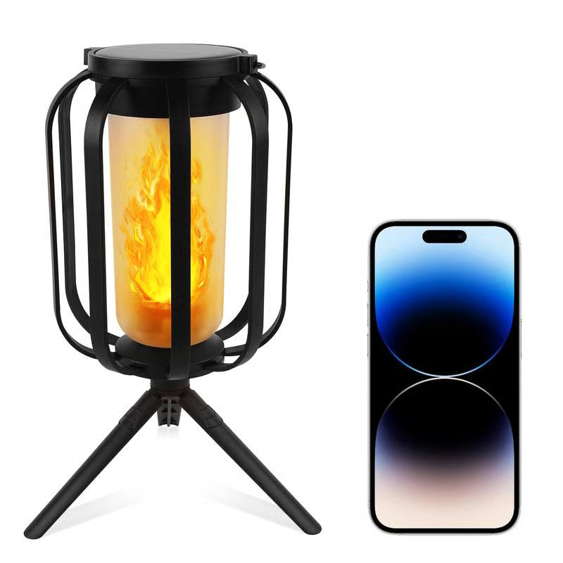 11.4 inch Solar lantern outdoor light with base