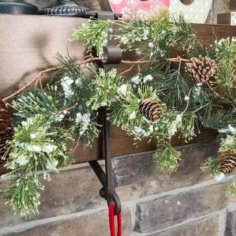 2 In 1 Adjustable Christmas Garland and Stocking Hanger