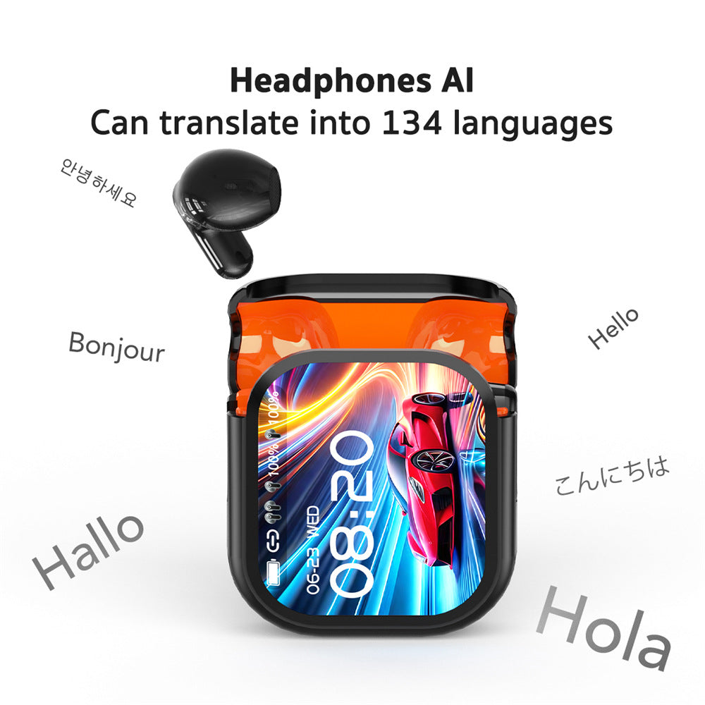 True Wireless Ear Buds with LCD Screen（AI simultaneous interpretation in 140 languages）